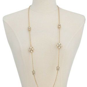 Pearl Cluster Collar Necklace, 18" + 2" set
